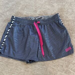 Soffe Juniors Print Gray Shorts with Pink Details